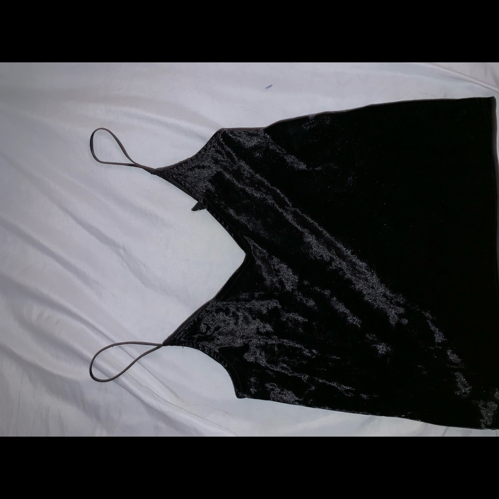 v neck velvet/velour tank top